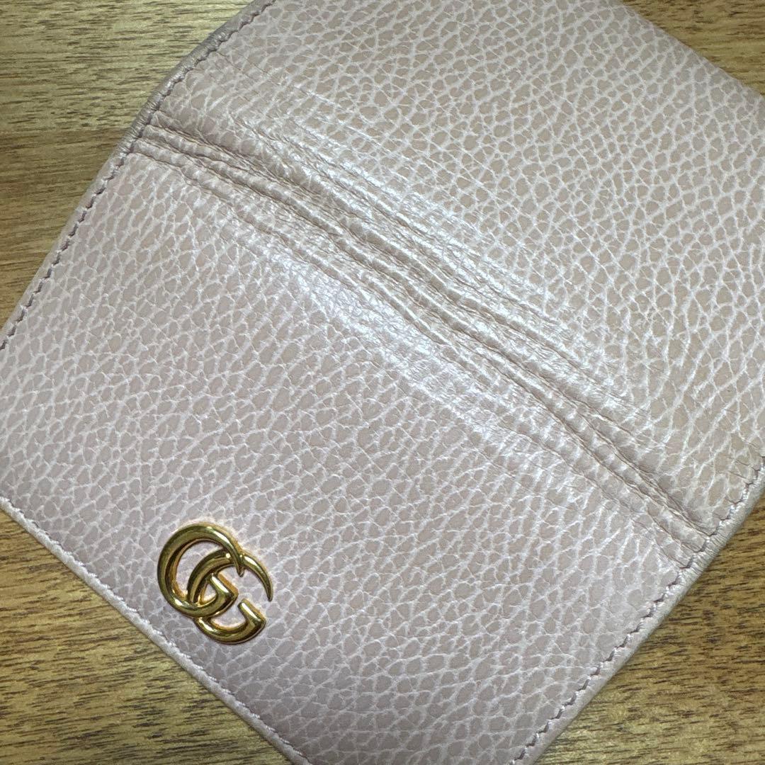 GUCCI ピンク レザー 名刺入れ