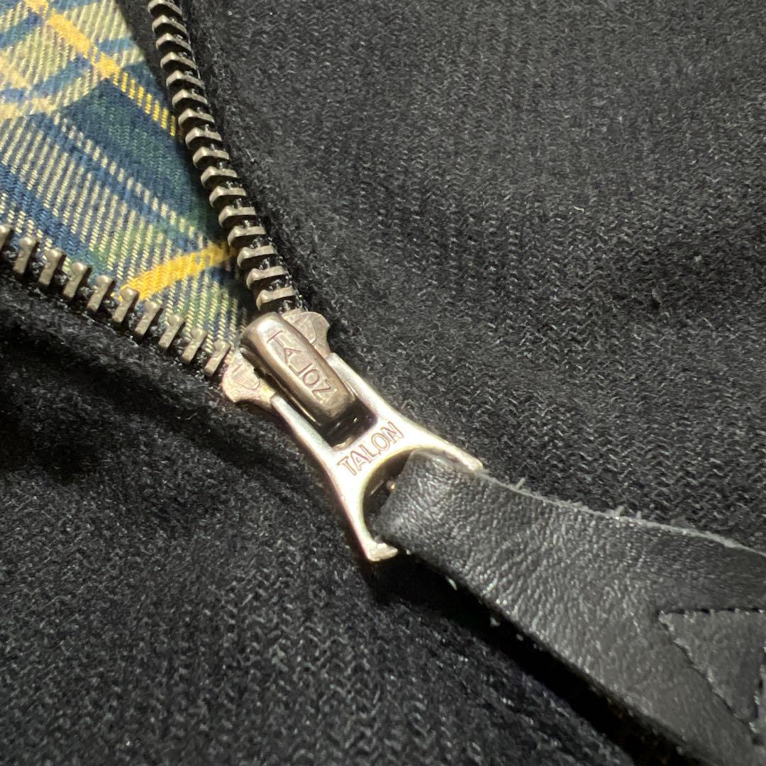 希少✨ラルフローレンPOLOボンバージャケット毛ウールSオールブラック内柄｜良品