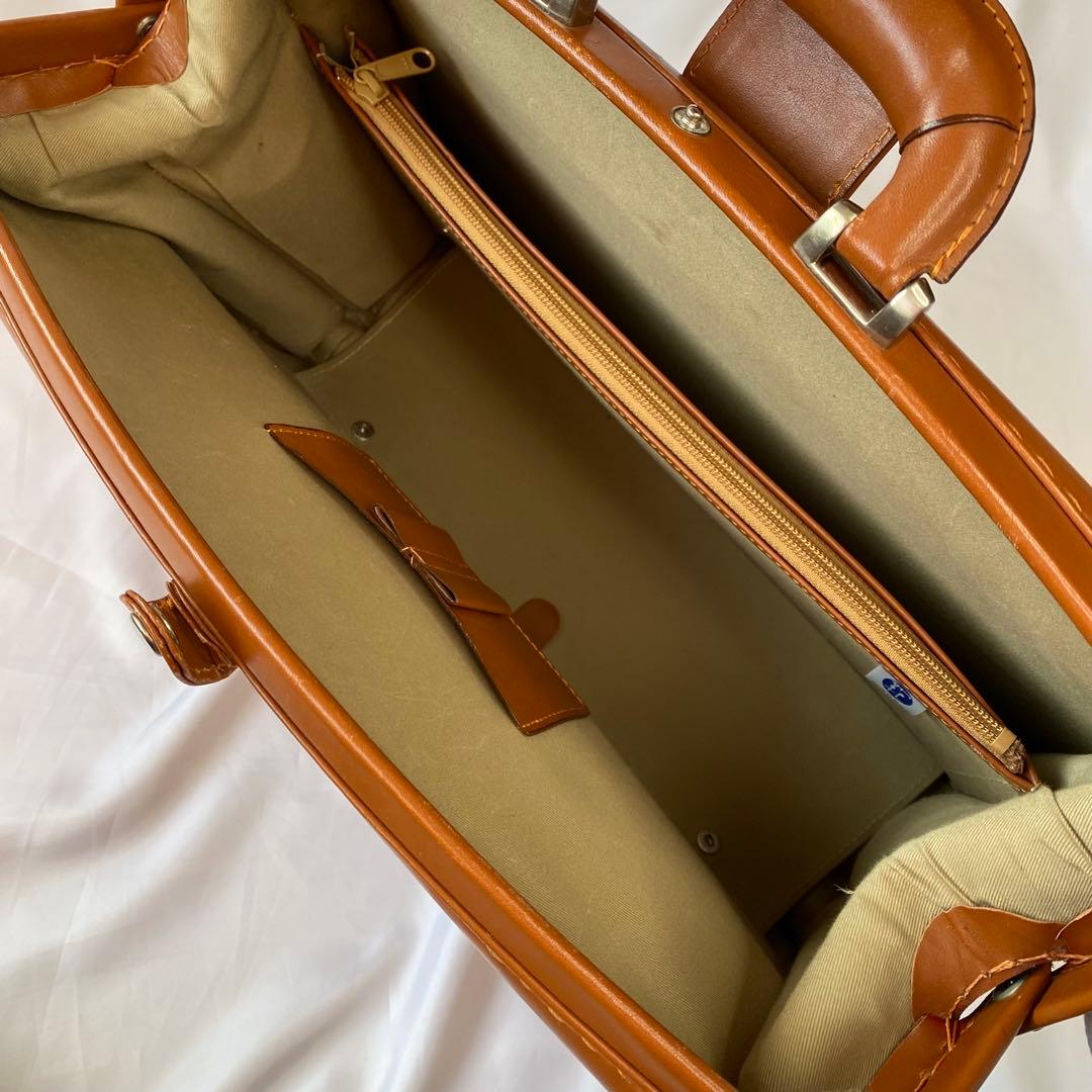 ダレスバッグ ダイヤルロック キャメル 日本製