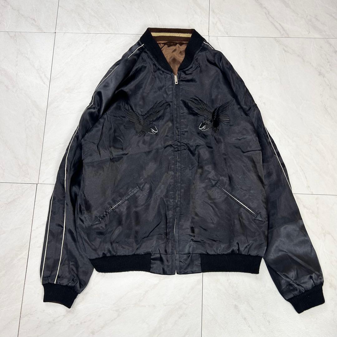 テーラー東洋 スカジャン リバーシブル BEAMS別注 龍虎 黒 Lサイズ