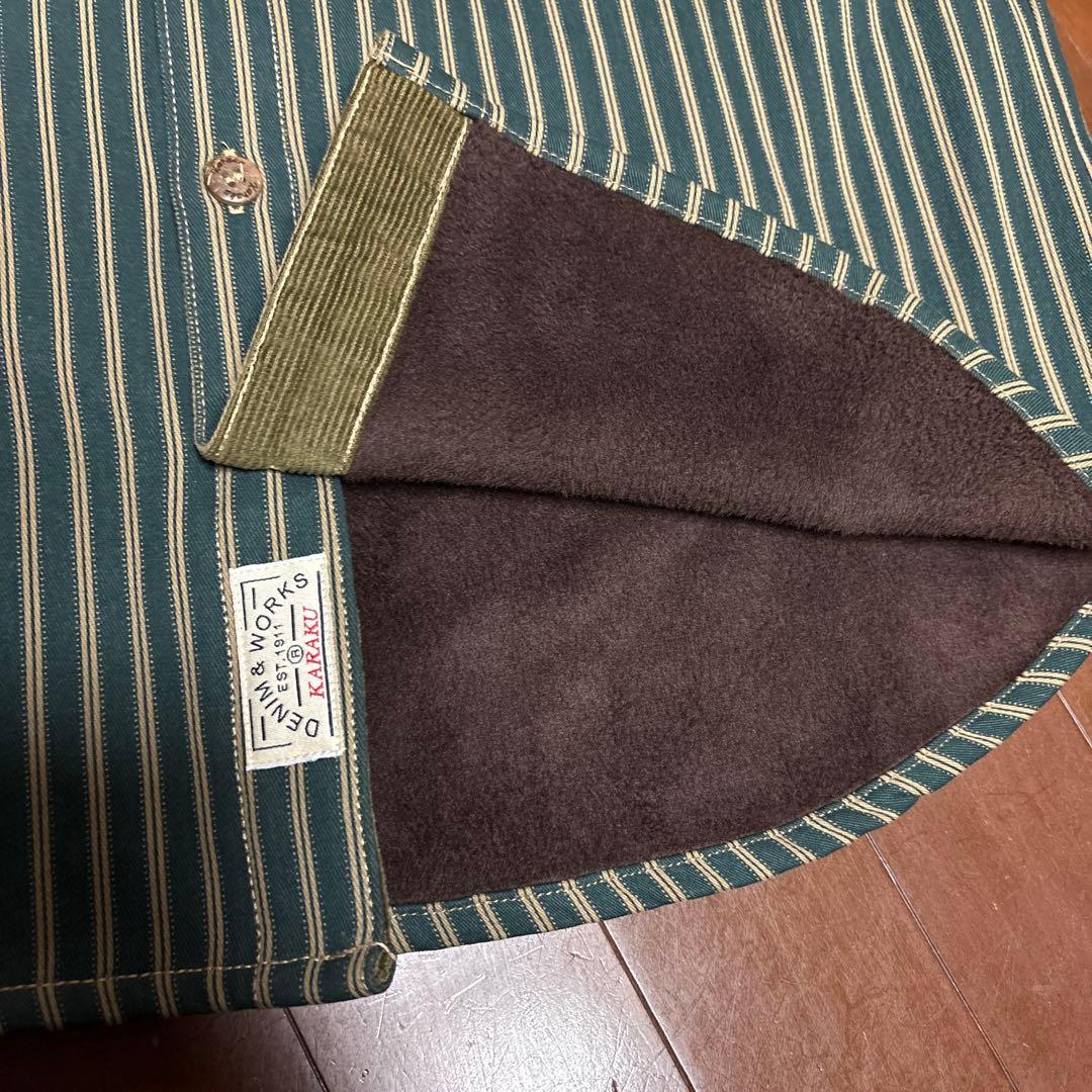 KARAKU 長袖ストライプシャツ