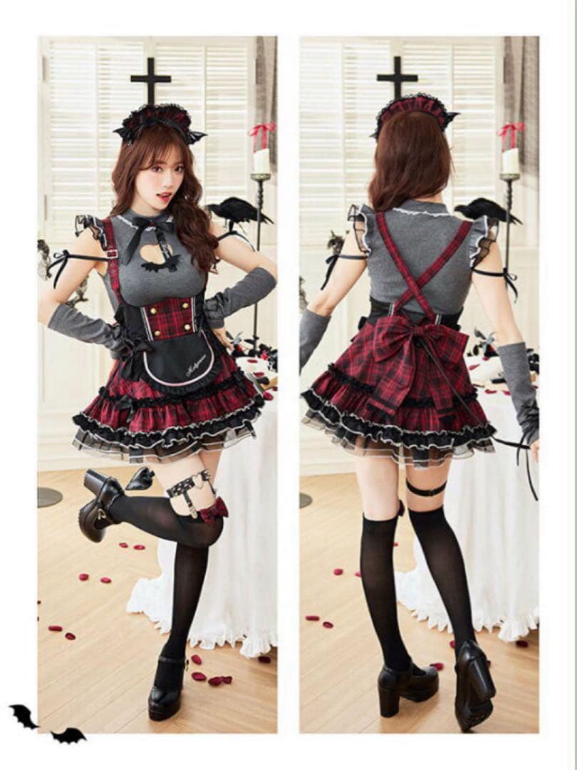 マリームーンガーリーロックサキュバスメイドハロウィンコスMalymoon即日発送