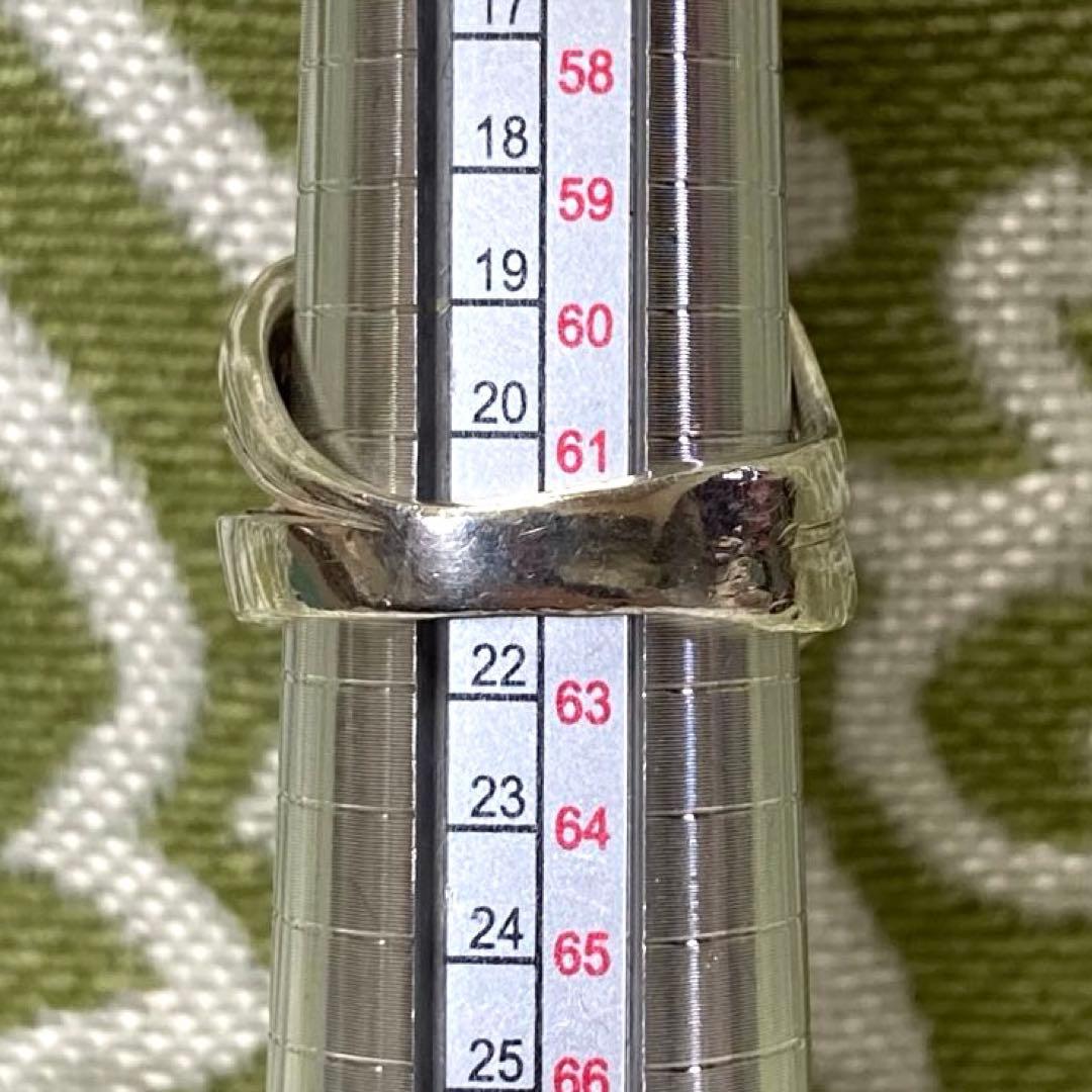 シルバールビーリング 約21号サムリングレディースメンズユニセックス　修デザイン