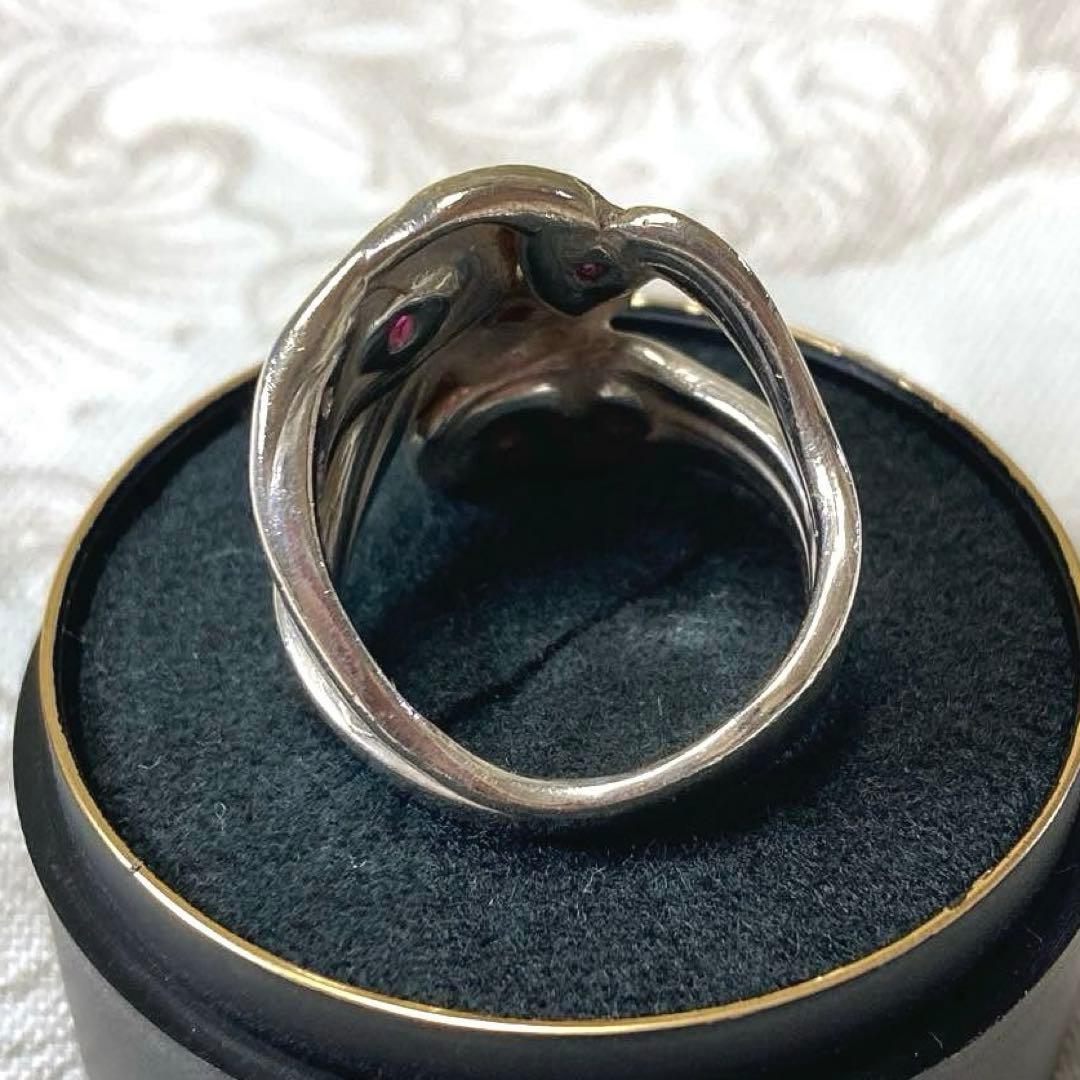 シルバールビーリング 約21号サムリングレディースメンズユニセックス　修デザイン