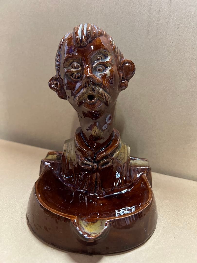 358　　　四つ目　灰皿　ヴィンテージ　陶器