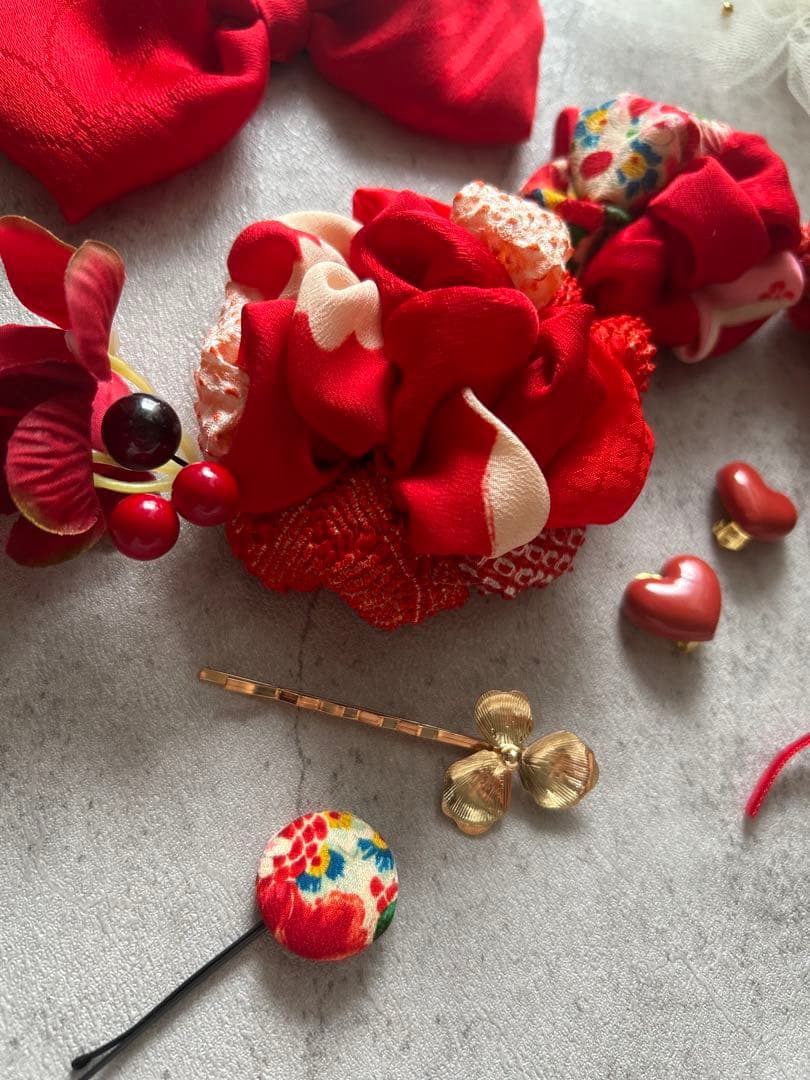 r*︎様 七五三　七五三髪飾り　ヘッドドレス　着物髪飾り　リメイク髪飾り　059