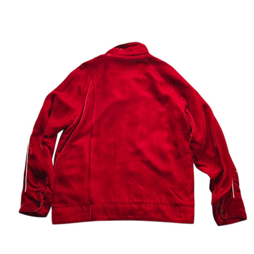 black means スカジャン 般若心経 ブルゾン ベロア 別珍 ベルベット