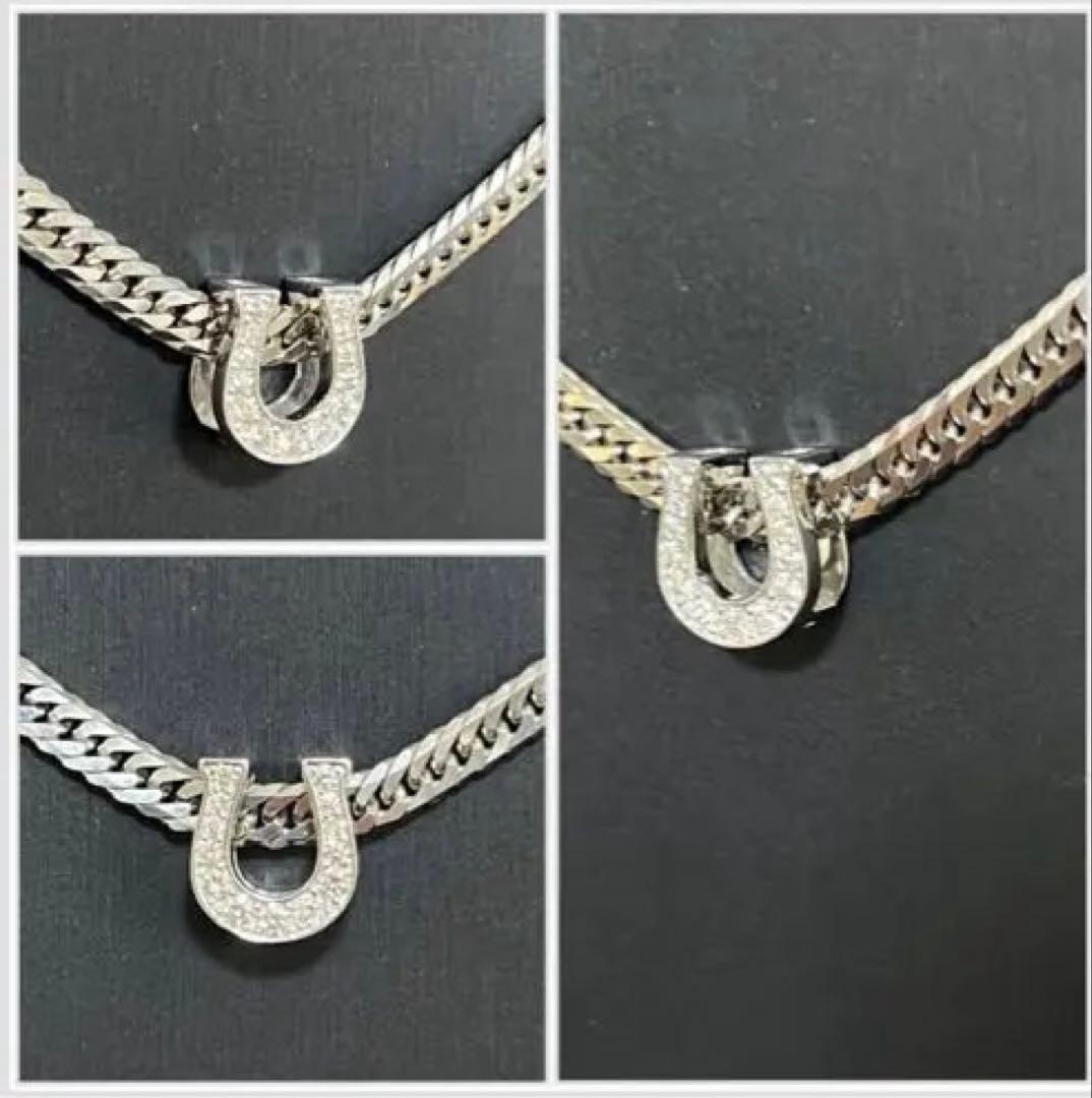 つ*様 PT900馬蹄喜平チャームの み、天然ダイヤ付き、50g入ります