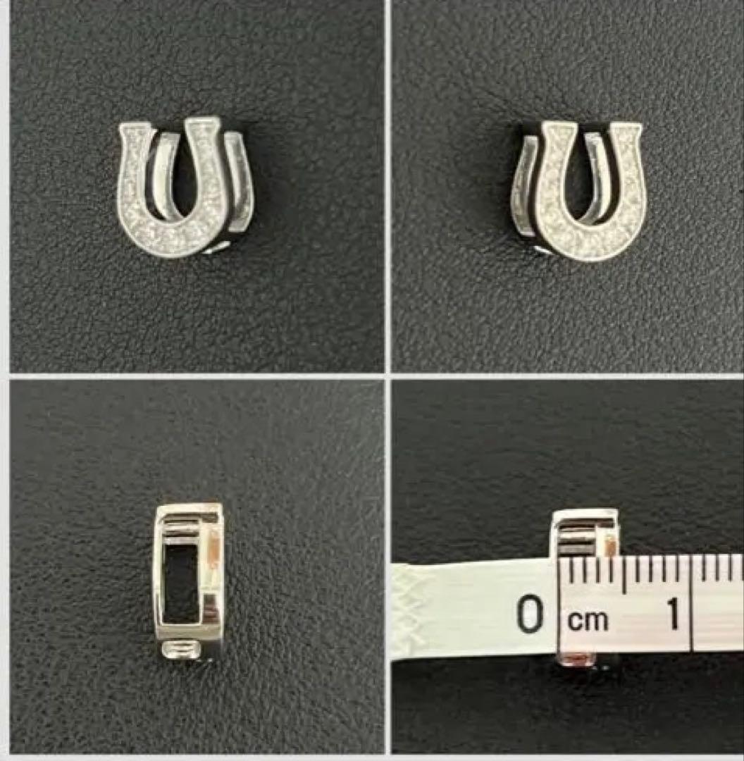 つ*様 PT900馬蹄喜平チャームの み、天然ダイヤ付き、50g入ります