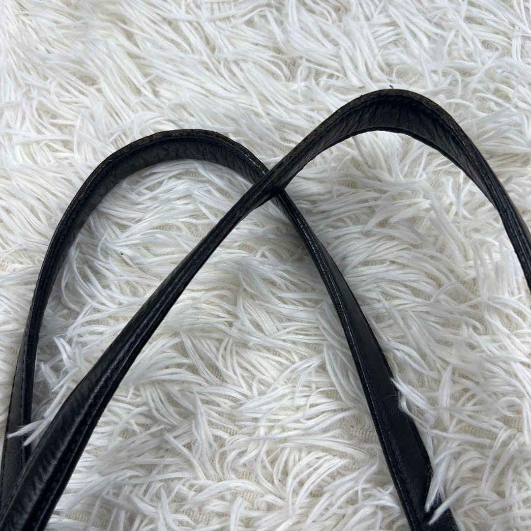 aniary アニアリ トートバッグ ブラック PVC型押し ハニカム柄 A4