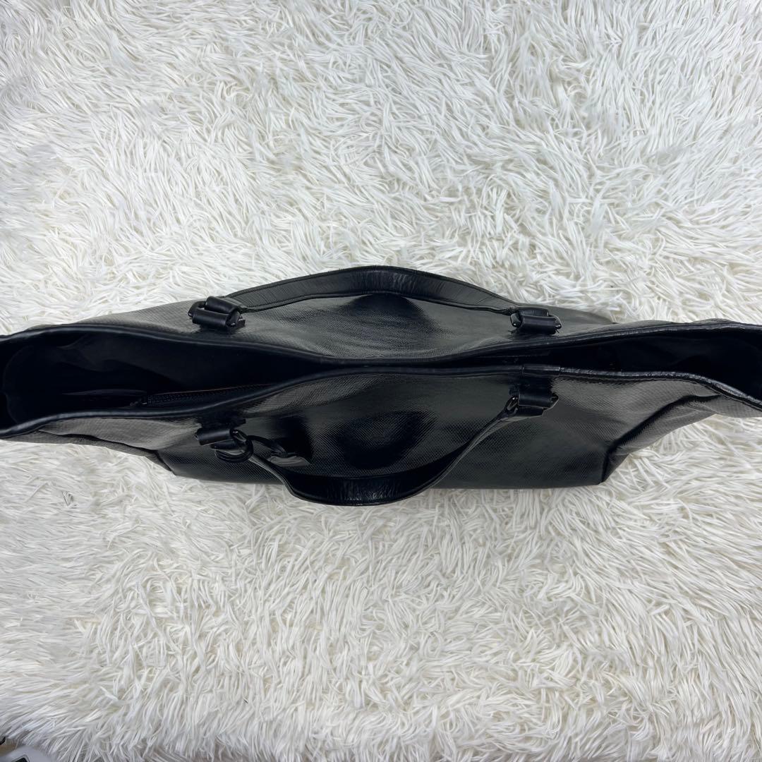 aniary アニアリ トートバッグ ブラック PVC型押し ハニカム柄 A4