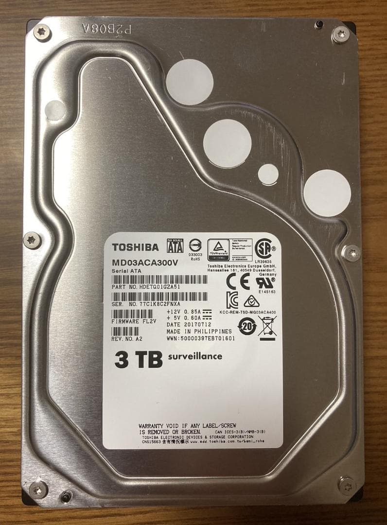 東芝 TOSHIBA MD03ACA300V（3.5インチ HDD 3TB）