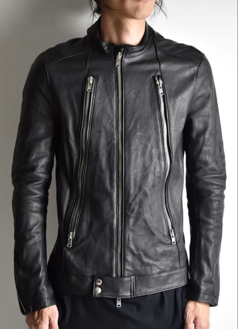 RIPVANWINKLE 定価¥239,800 ディアスキンレザーライダース鹿革