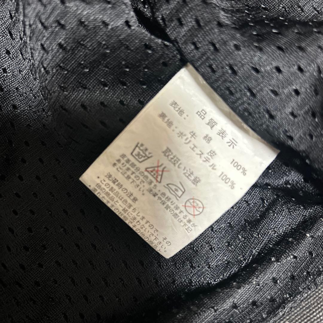 カドヤ　ダークグレー （黒）帆布 ダブルライダースジャケット