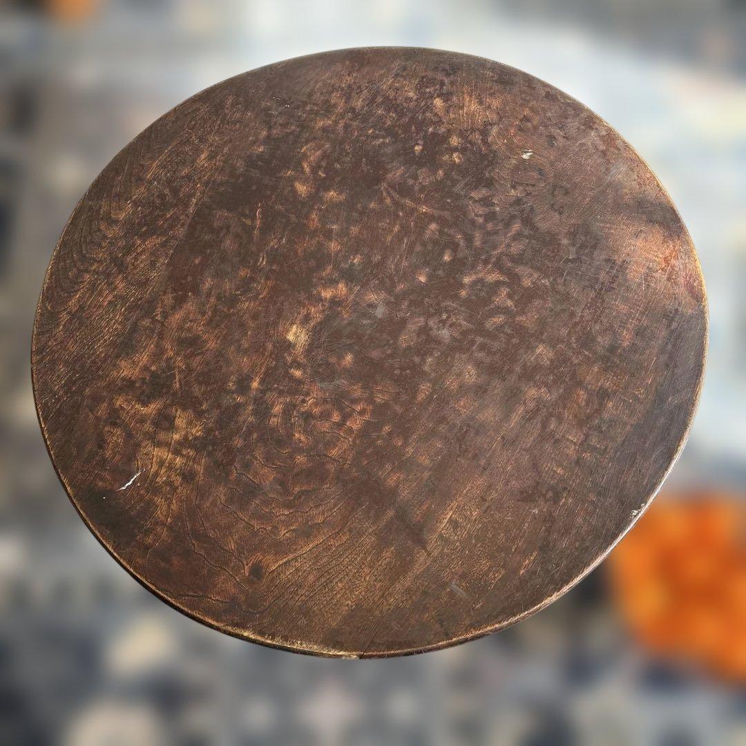 木製 ちゃぶ台　円形テーブル　直径70㎝高さ26㎝　アンティーク