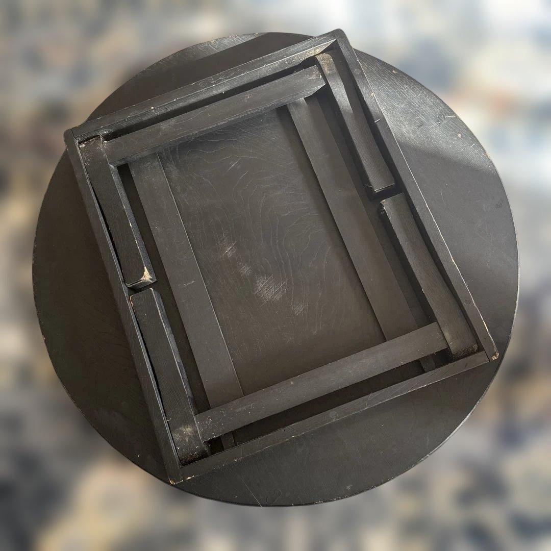 木製 ちゃぶ台　円形テーブル　直径70㎝高さ26㎝　アンティーク