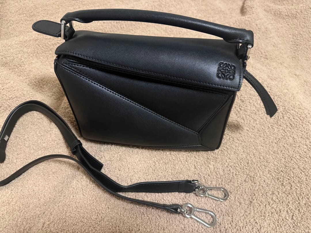 【並行輸入品】LOEWE パズルバッグ スモール ブラック