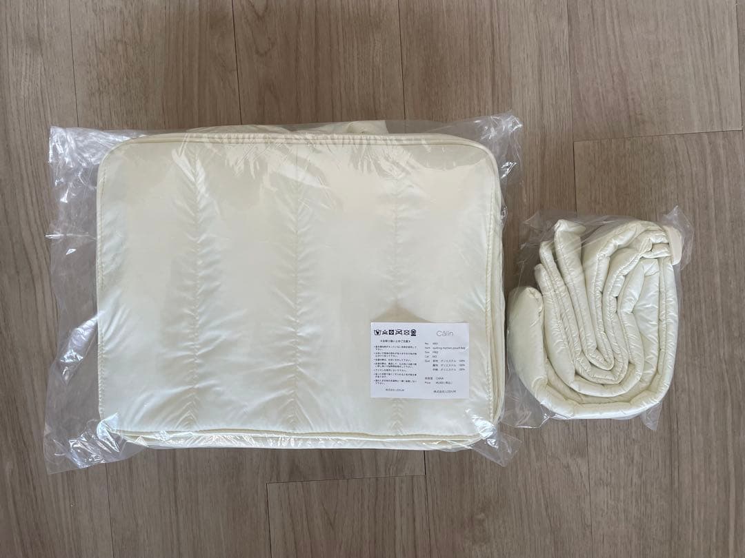 【新品・未使用】Calin カラン マザーズバッグ ホワイト ストラップ付き