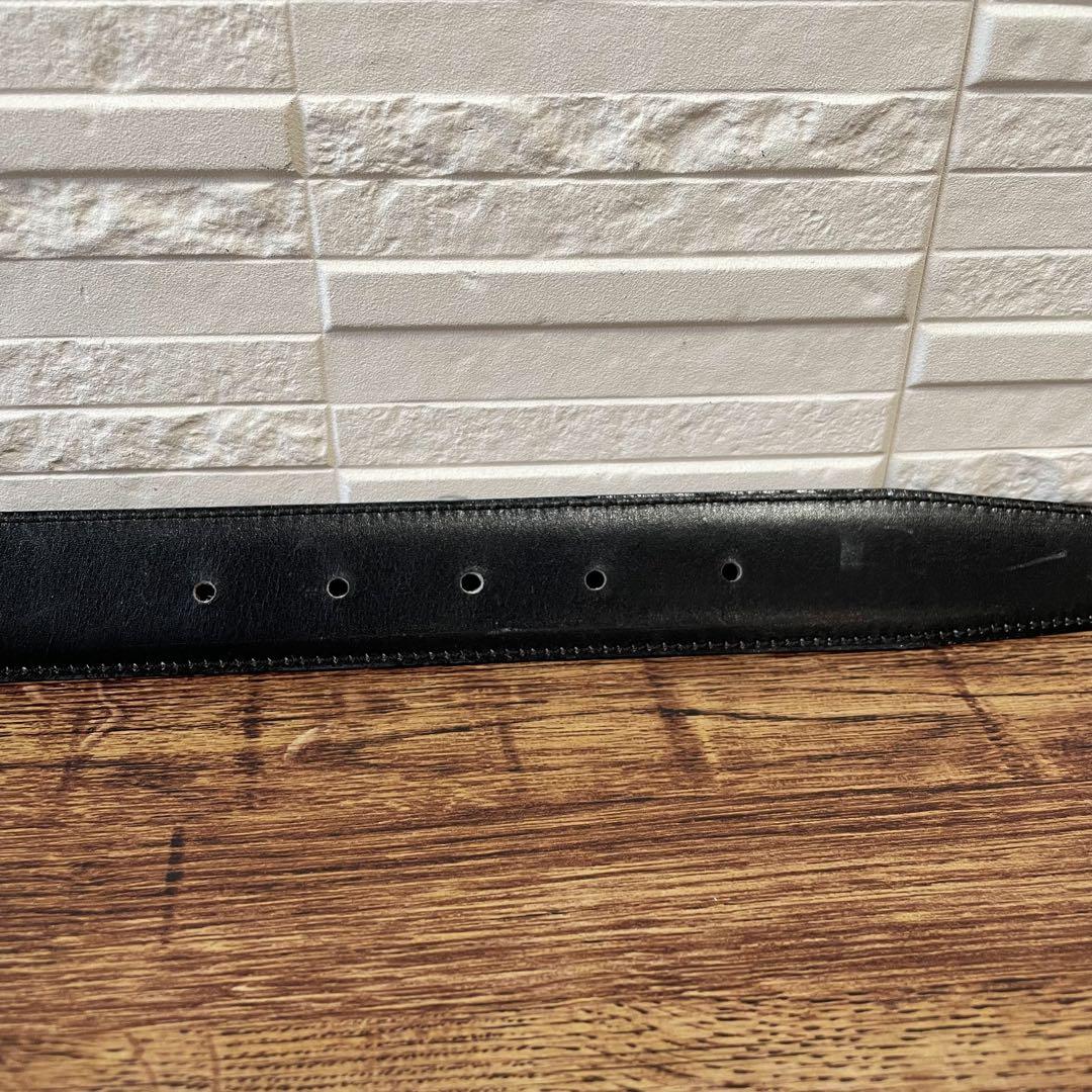 セリーヌ トリオンフ バックル ゴールド金具 レザー ベルト ブラック