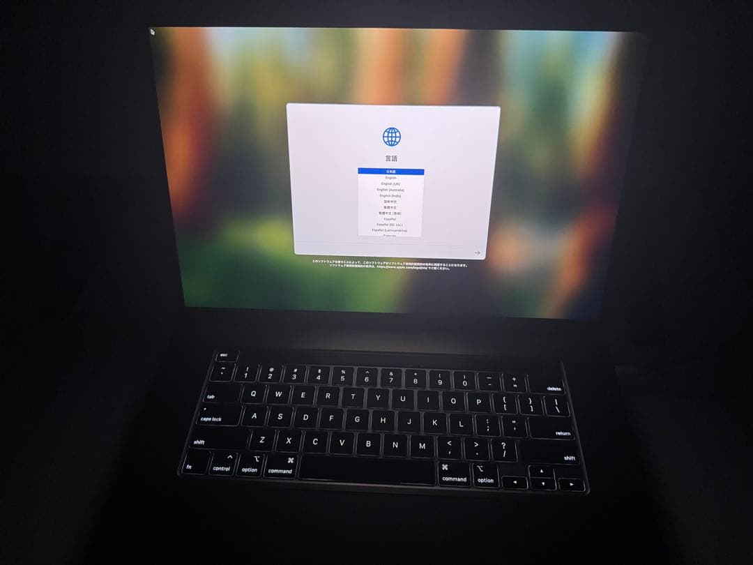 MacBook Pro 16\"(2019) i9/32GB/2TB USキー