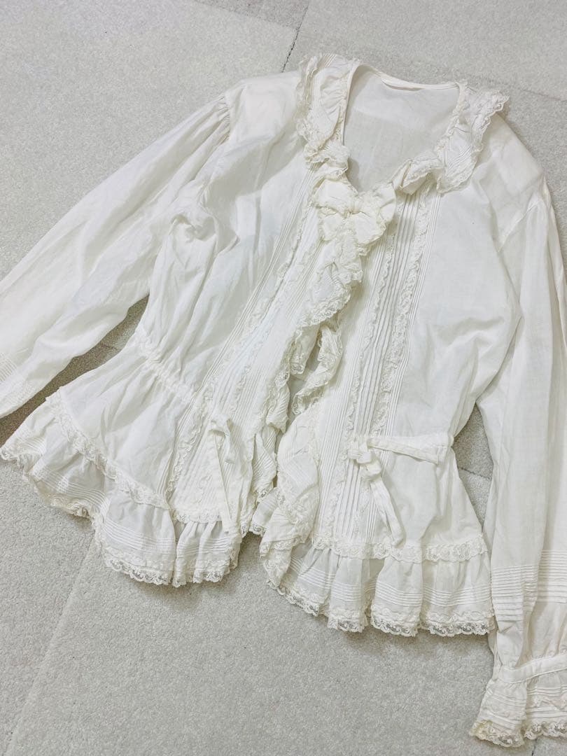 B-1. PINK HOUSE ブラウスカーディガン フリル