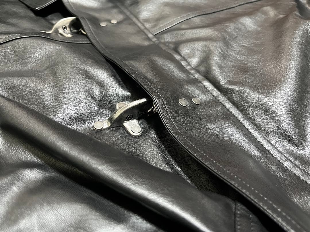 INDUST キルティングファイヤーマンレザージャケット