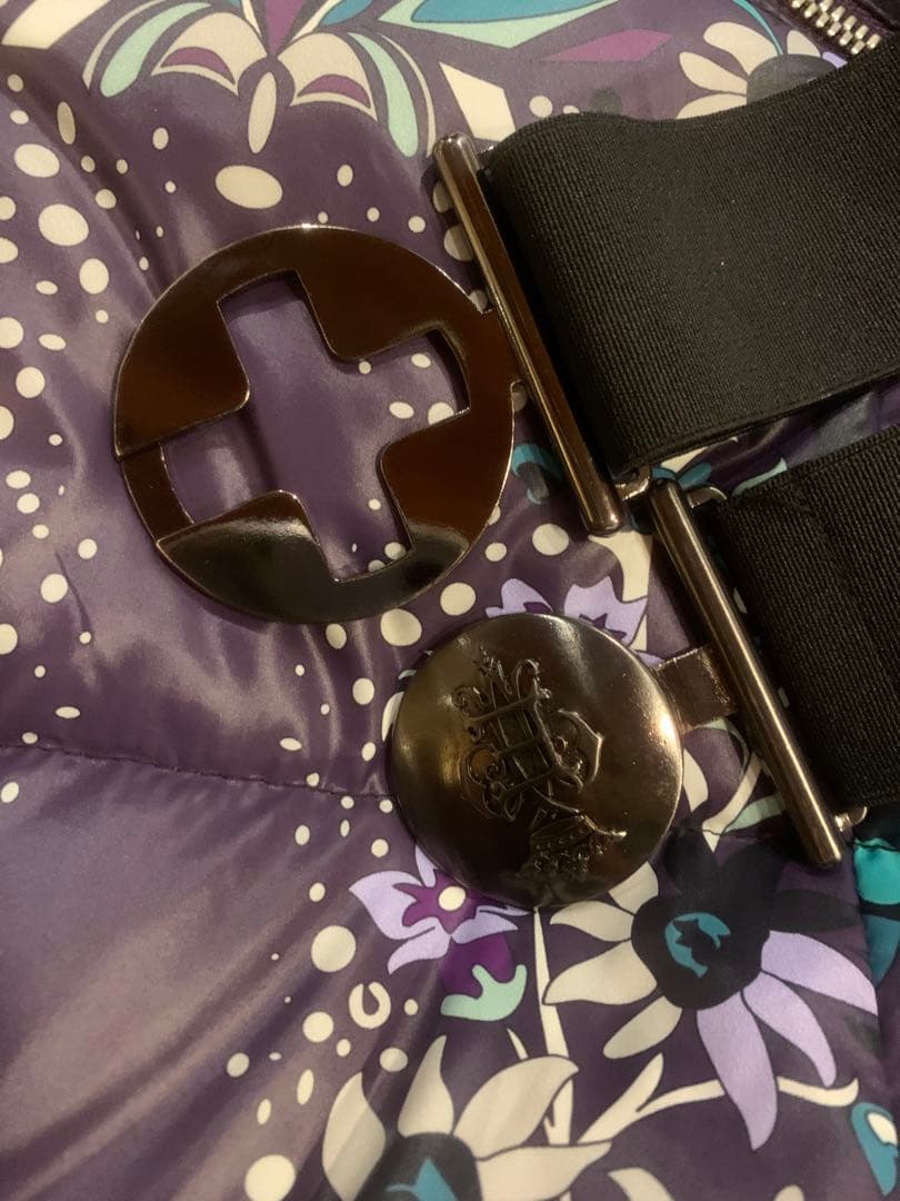 【美品】EMILIO PUCCI ファー付きダウンジャケット紫