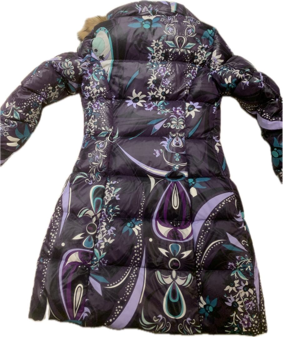 【美品】EMILIO PUCCI ファー付きダウンジャケット紫