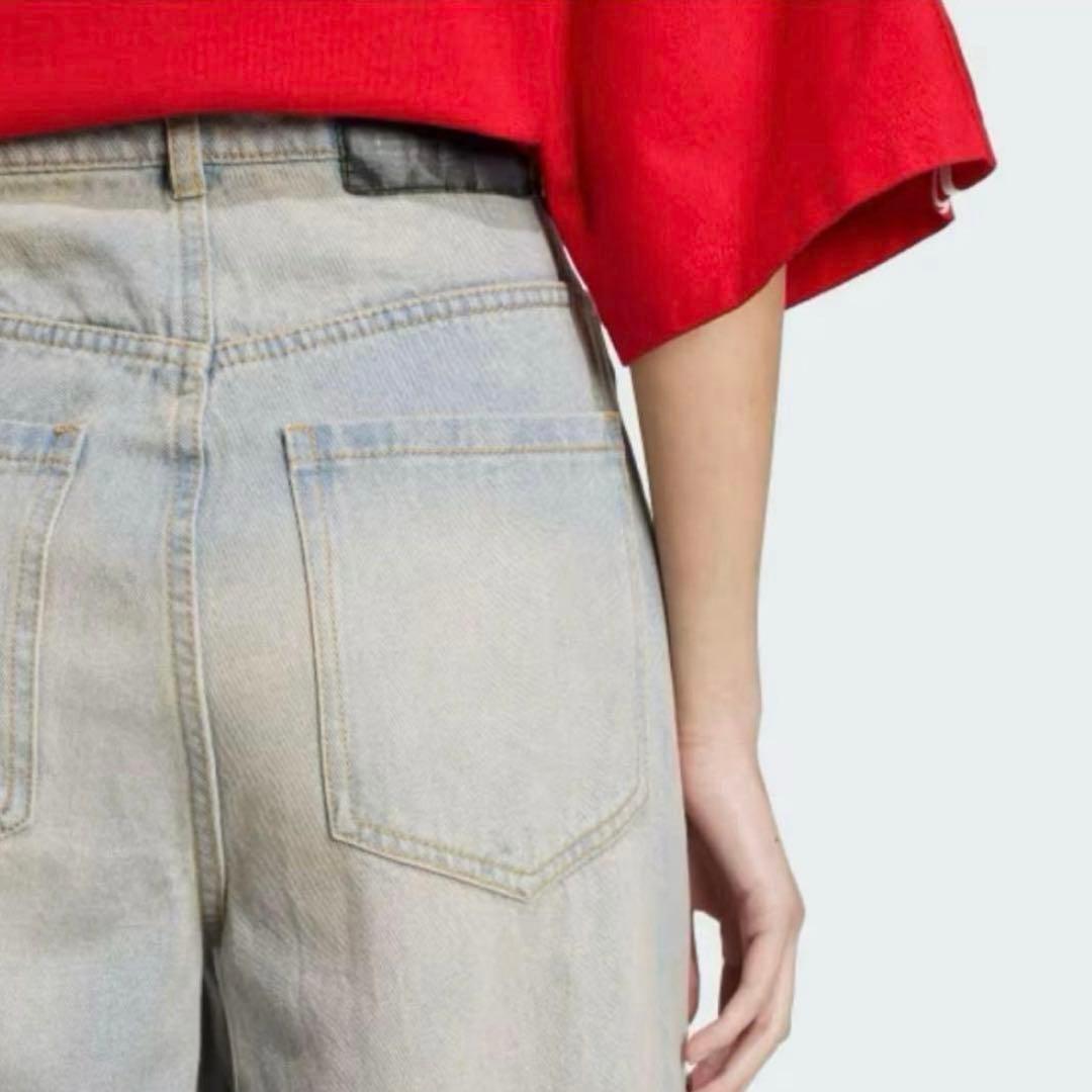 新品未使用☆adidas アディダス デニムジップパンツ 26ジーンズ