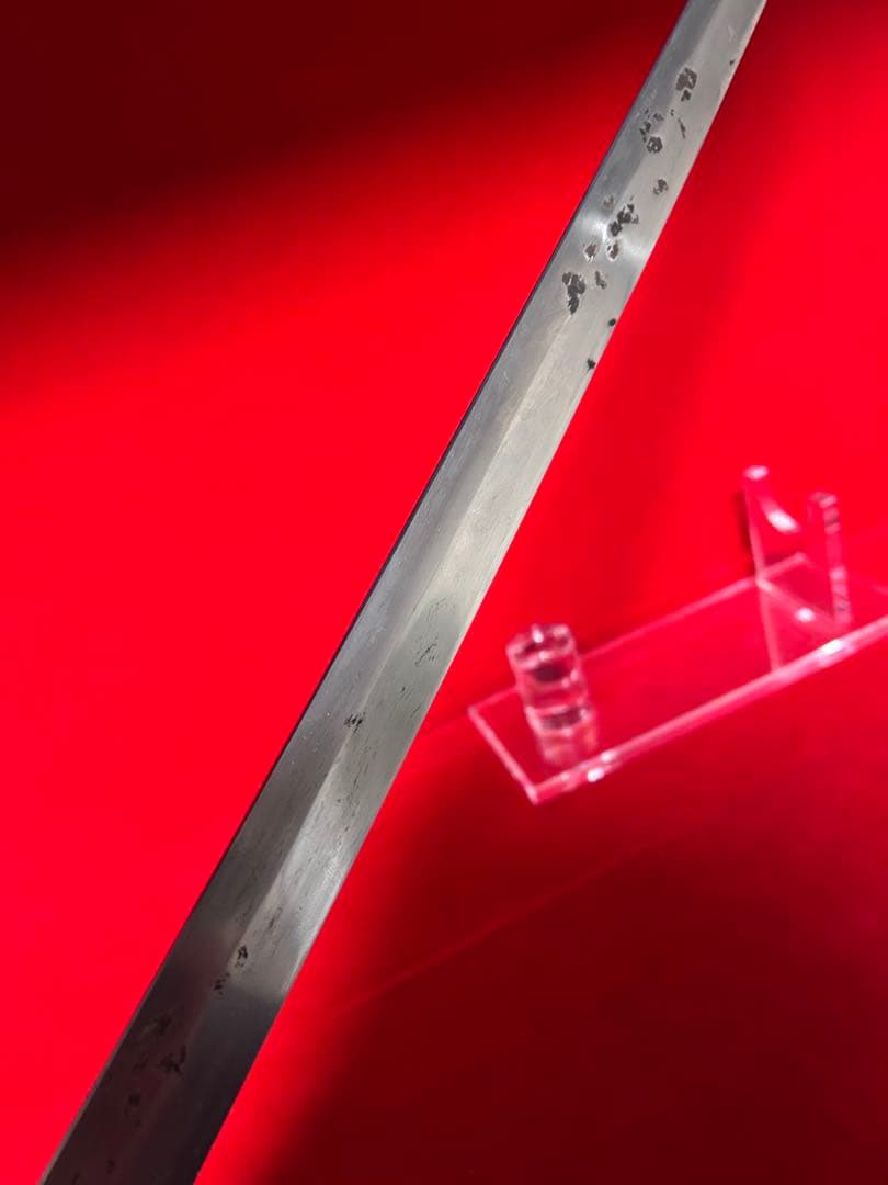 01560 包丁　マグロ包丁　玉鋼　手研ぐ　刃文有り　地肌有り　中古品