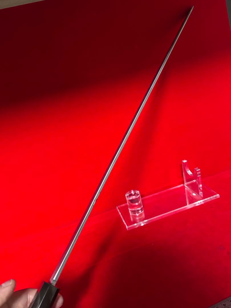 01560 包丁　マグロ包丁　玉鋼　手研ぐ　刃文有り　地肌有り　中古品