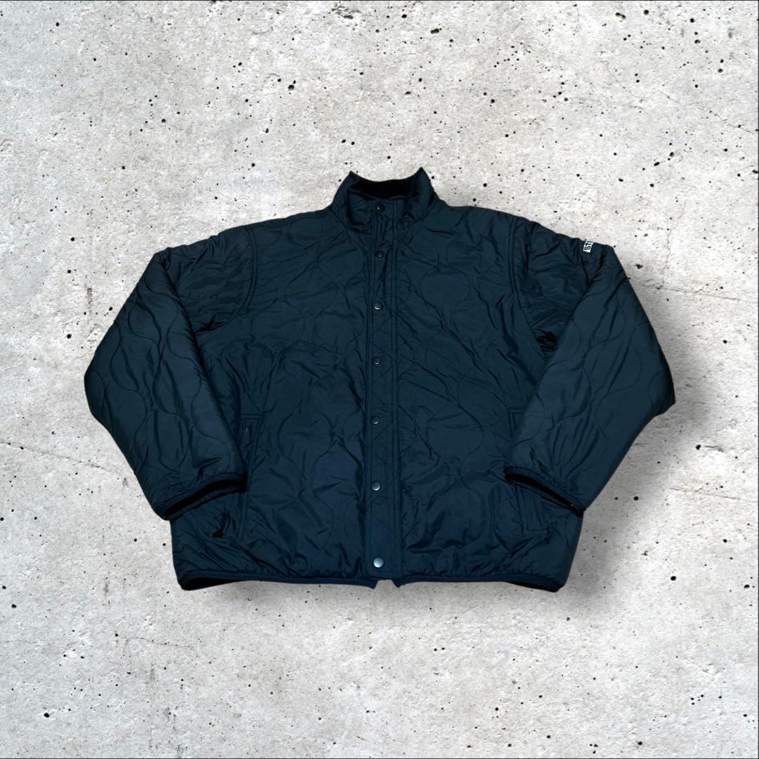 old stussy リバーシブル フリースジャケット キルティング ブラック