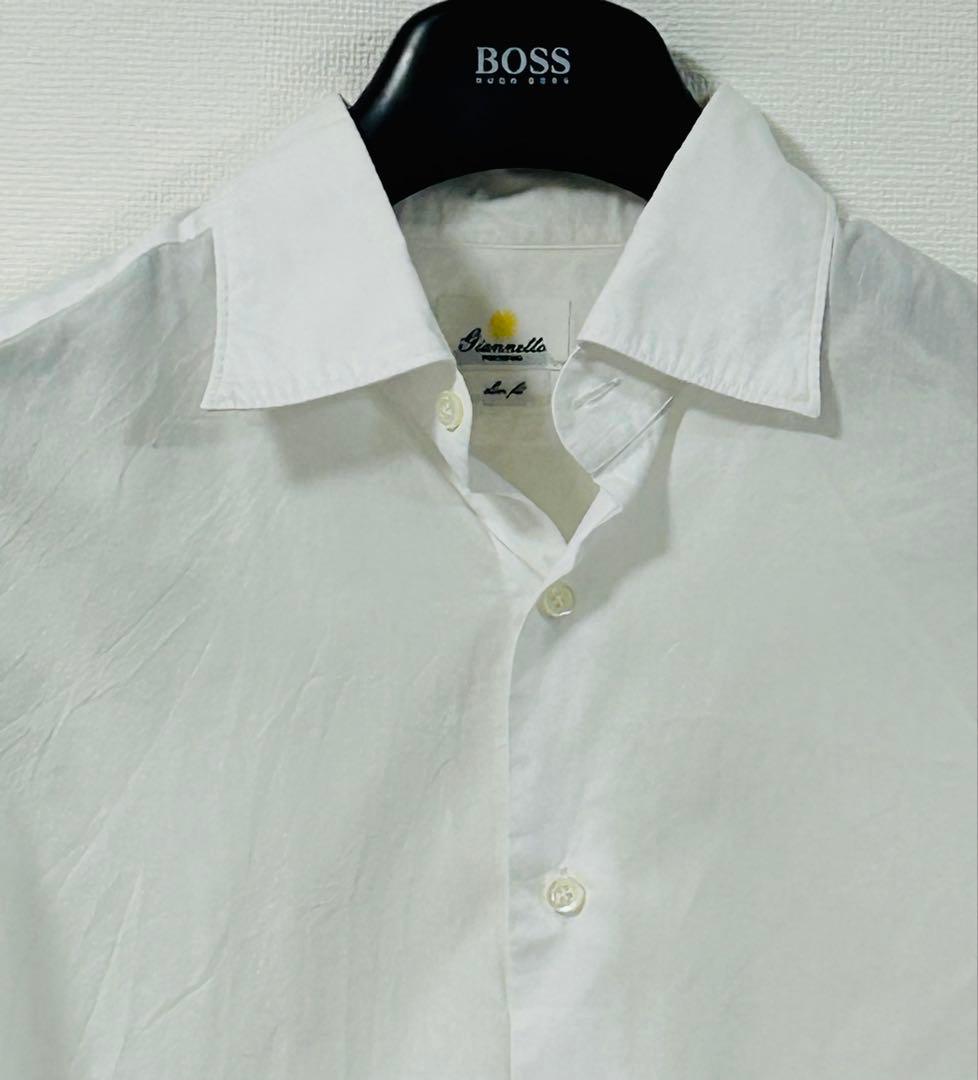 ジャンネット　 2枚組　ホワイト　ドレスシャツ　42