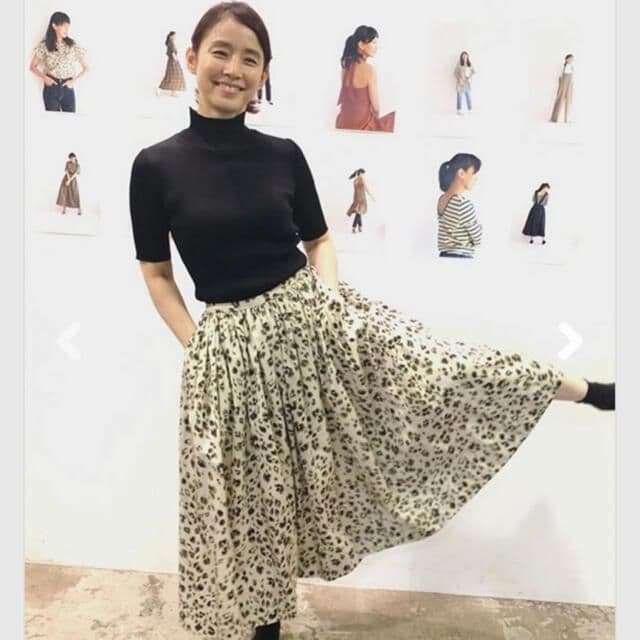 アビ　SINME レオパードプリントスカート