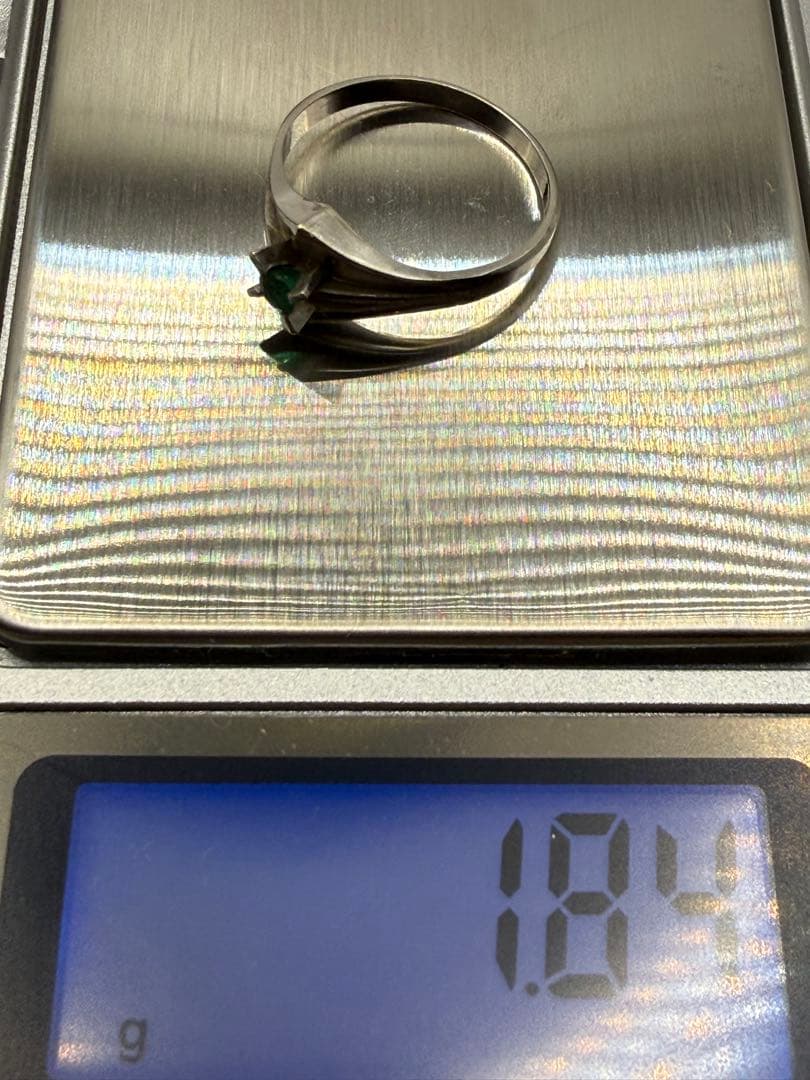 K14WG エメラルド リング　ヴィンテージ　11号
