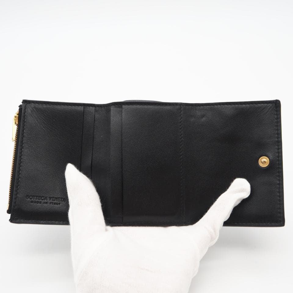 BOTTEGA VENETA 三つ折り財布 イントレチャート ブラック 黒 美品