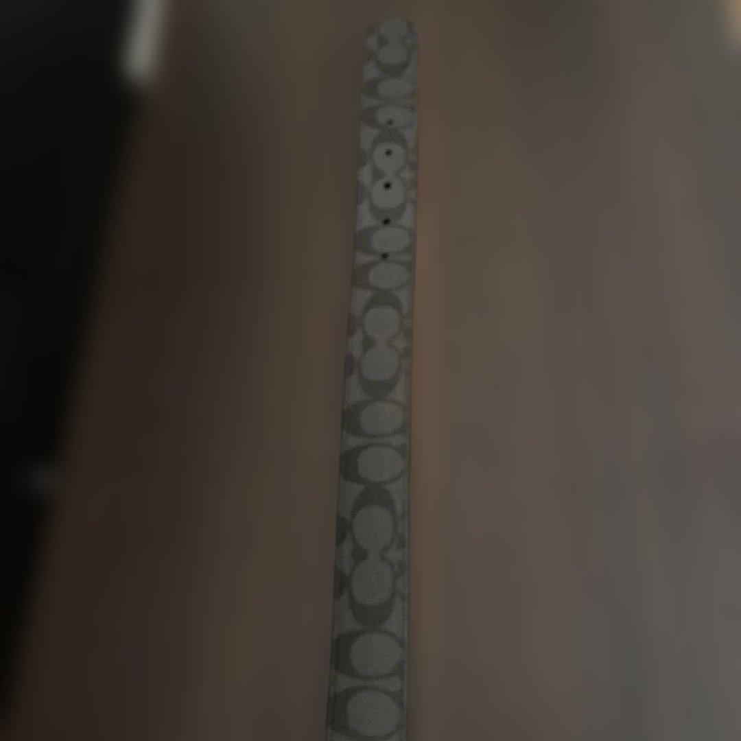 coach グレー ロゴパターン ベルト美品