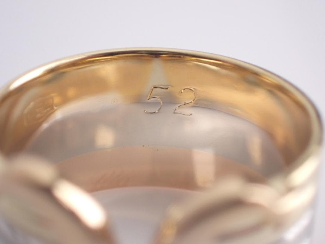 Cartier　カルティエ　C2リング　指輪　750WG/PG YG 52号