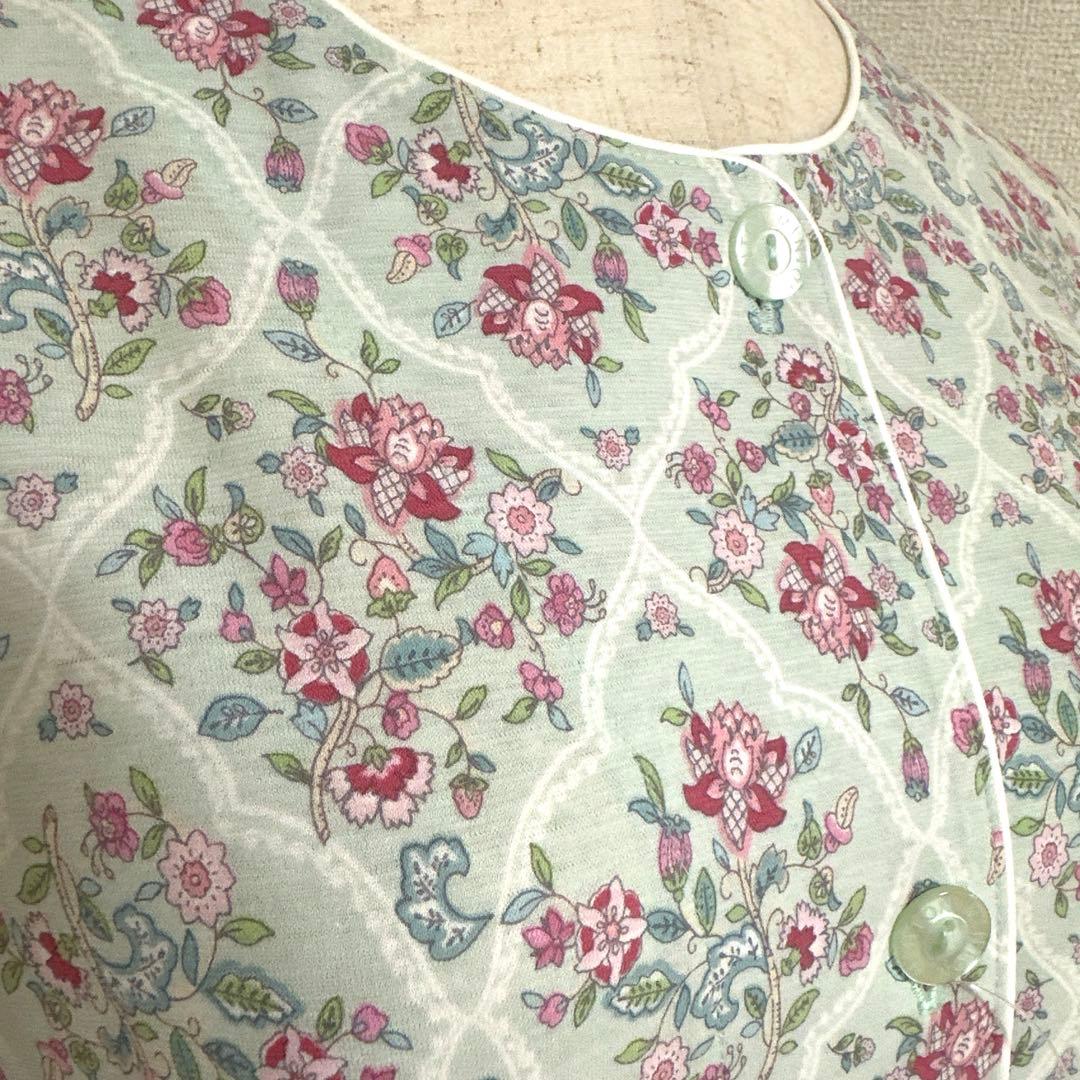 新品未使用タグ付　日本製ワコールミントン　涼しい綿ニットパジャマ七分袖Mサイズ