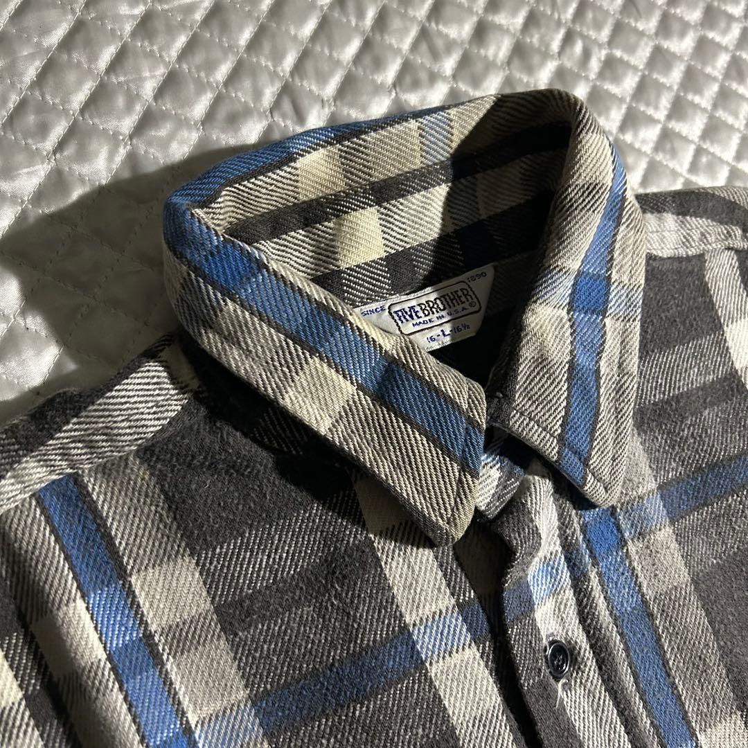 ※*※様 70s~80s USA製 FIVEBROTHER チェックヘビネルシャ