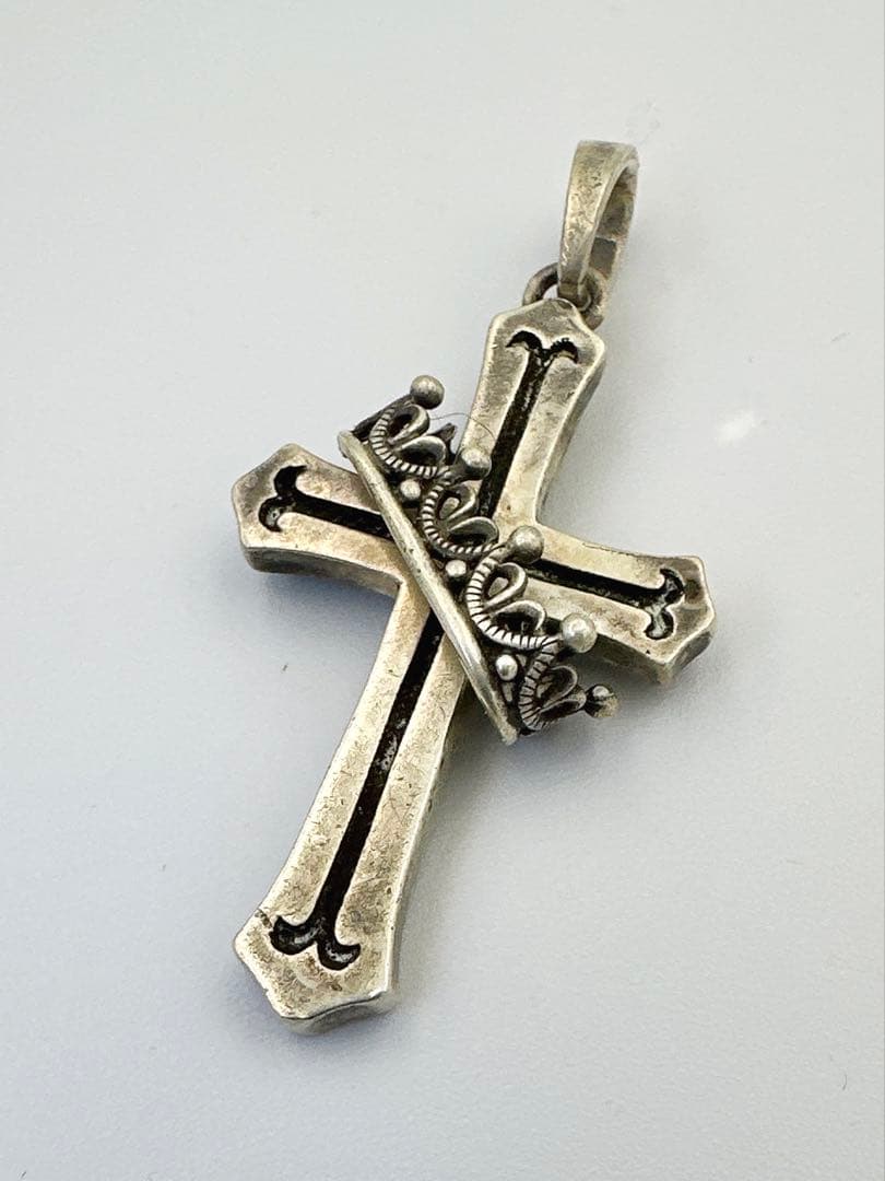 ジャスティンデイビス　クロスウィズクラウン　ペンダントトップ　シルバー925