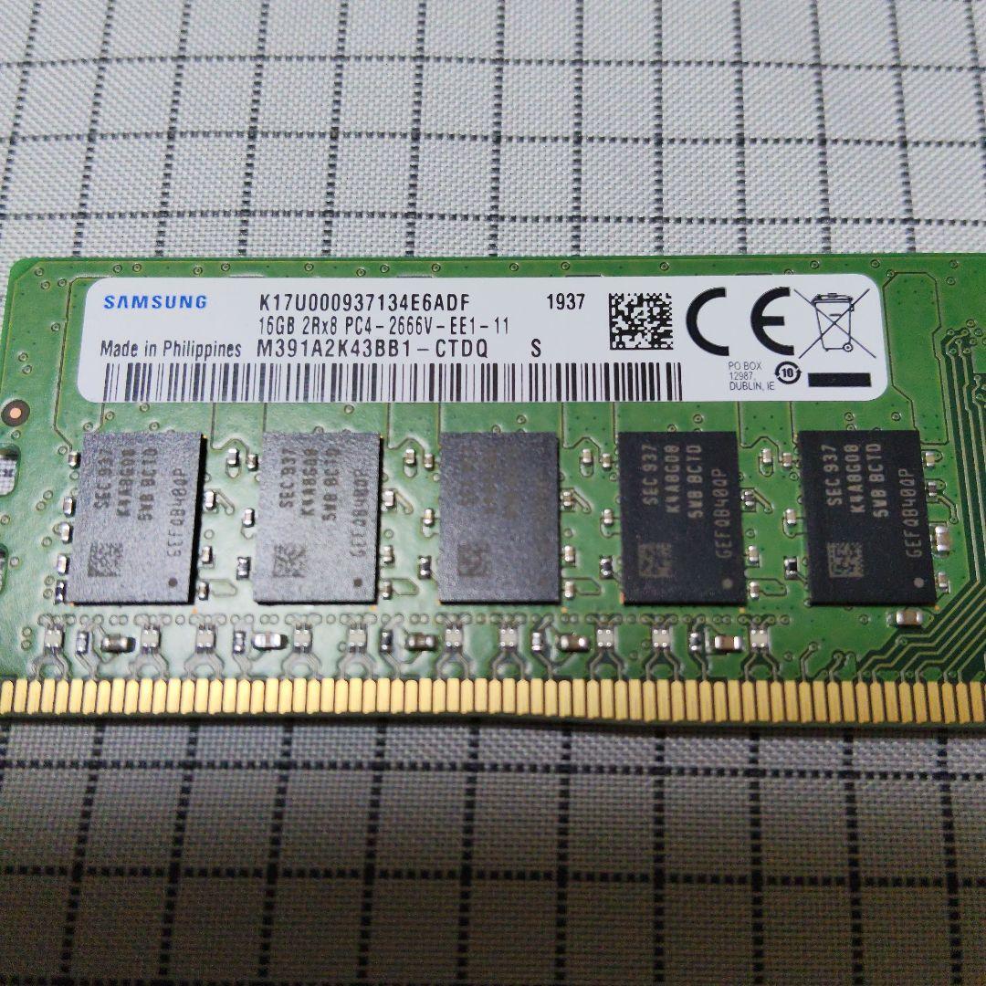 Samsung 32GB（16GB×2） DDR4 2666MHz メモリー