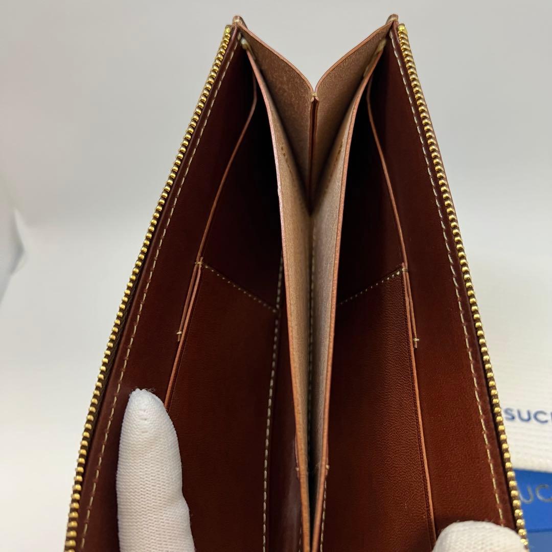 美品 土屋鞄 ディアリオ ロングLファスナー 長財布