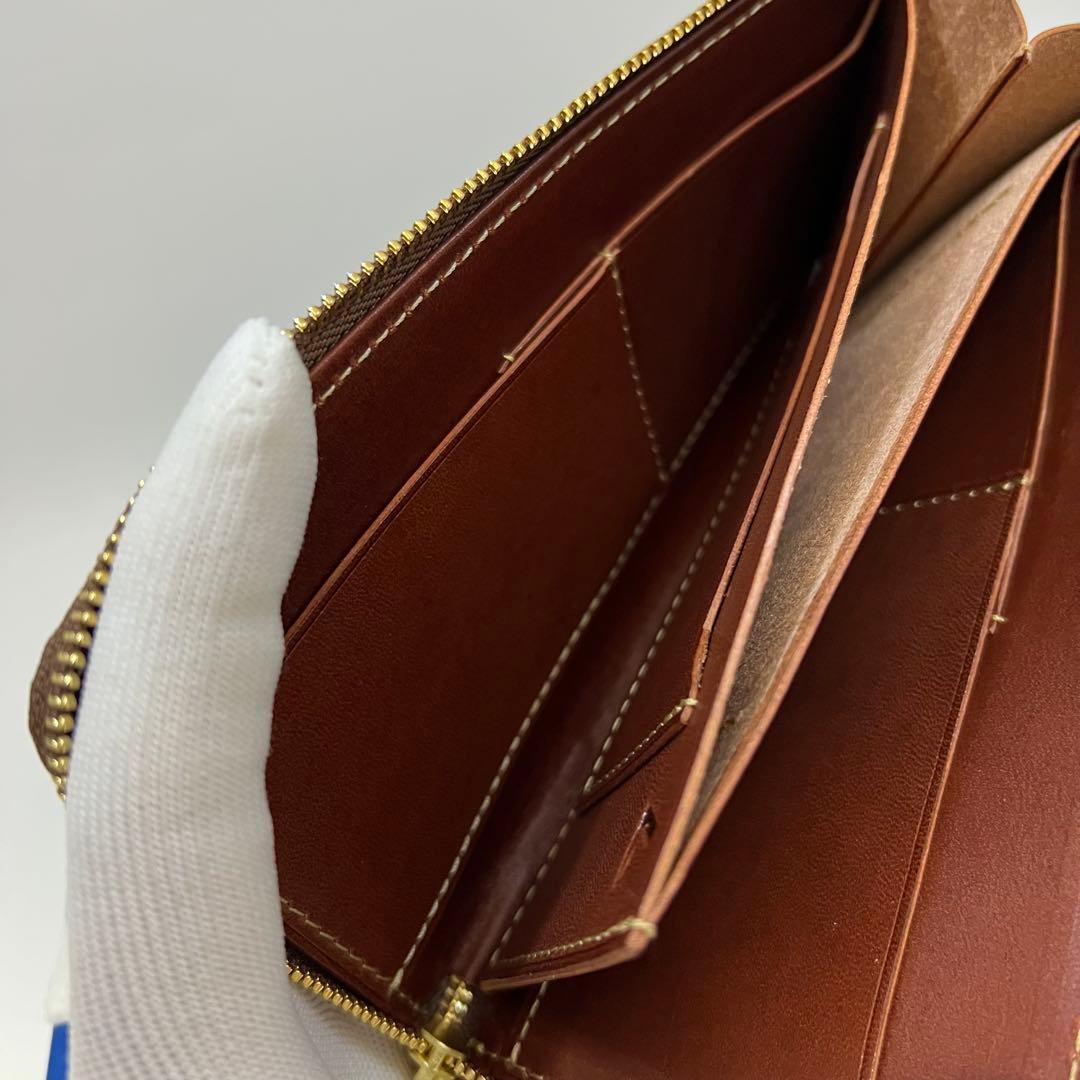 美品 土屋鞄 ディアリオ ロングLファスナー 長財布