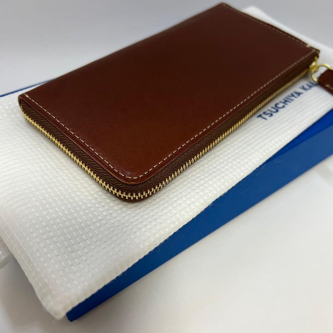 美品 土屋鞄 ディアリオ ロングLファスナー 長財布