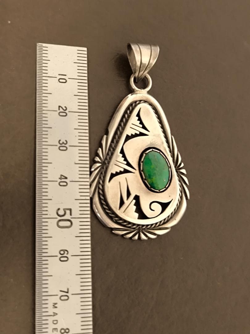 ヴィンテージ ナバホ スターリングシルバー ターコイズ ペンダントトップ