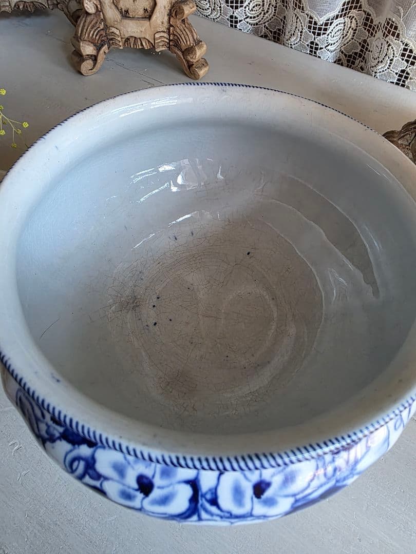 フランスアンティーク CREIL MONTEREAU FLORA スーピエール