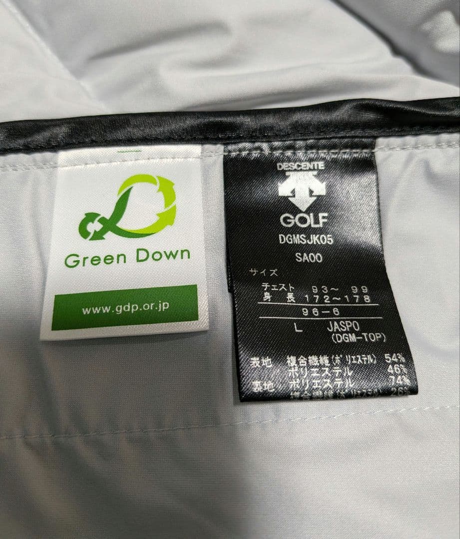 定価49500円　DESCENTE　GOLF　デサント　　ダウンジャケット　L