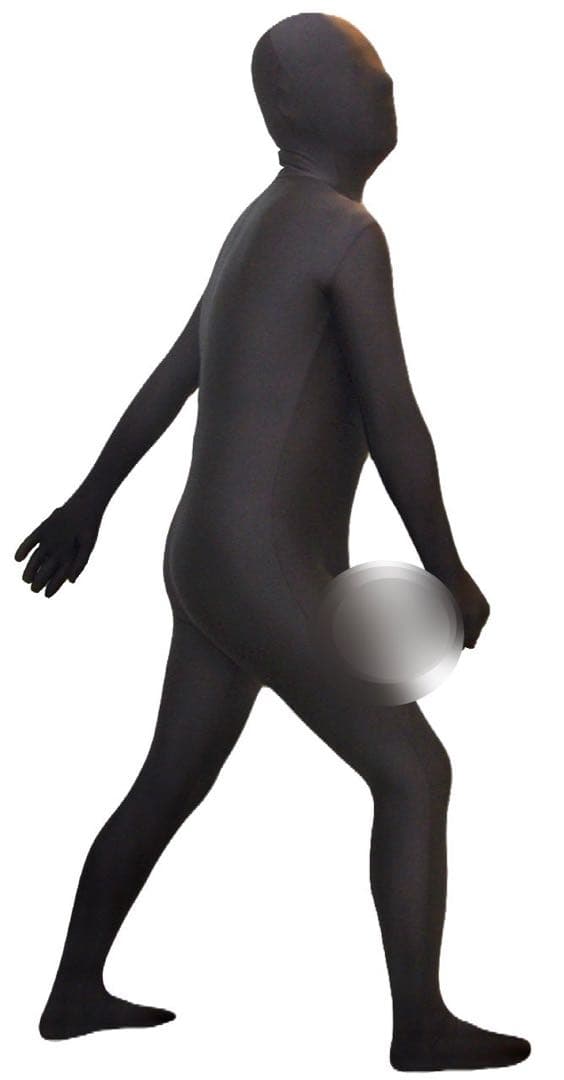 即購入OK。Mサイズ男性用光沢黒色凸仕様ゼンタイフルフェイスマスク全身タイツ