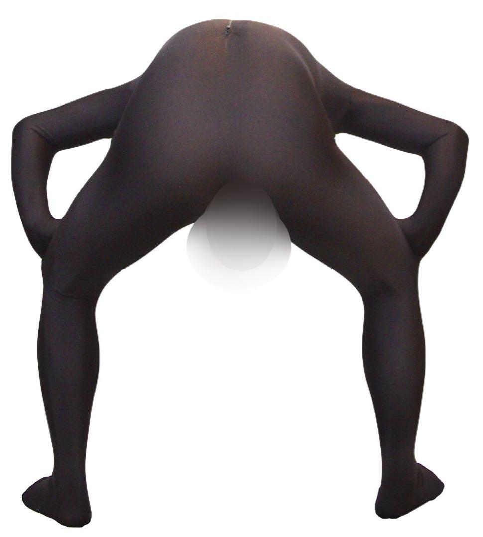 即購入OK。Mサイズ男性用光沢黒色凸仕様ゼンタイフルフェイスマスク全身タイツ